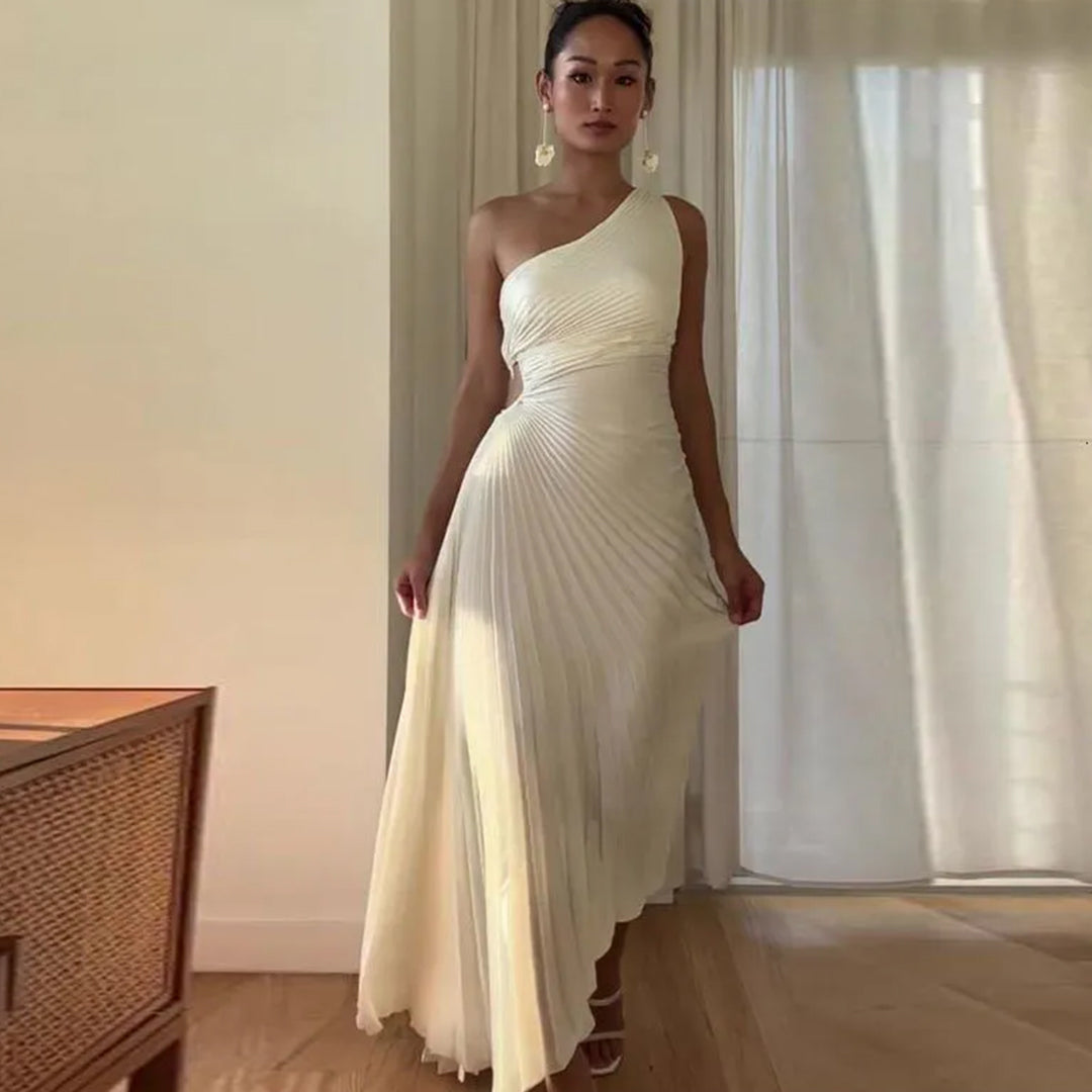KARSYN - Elegante geplooide zomerjurk