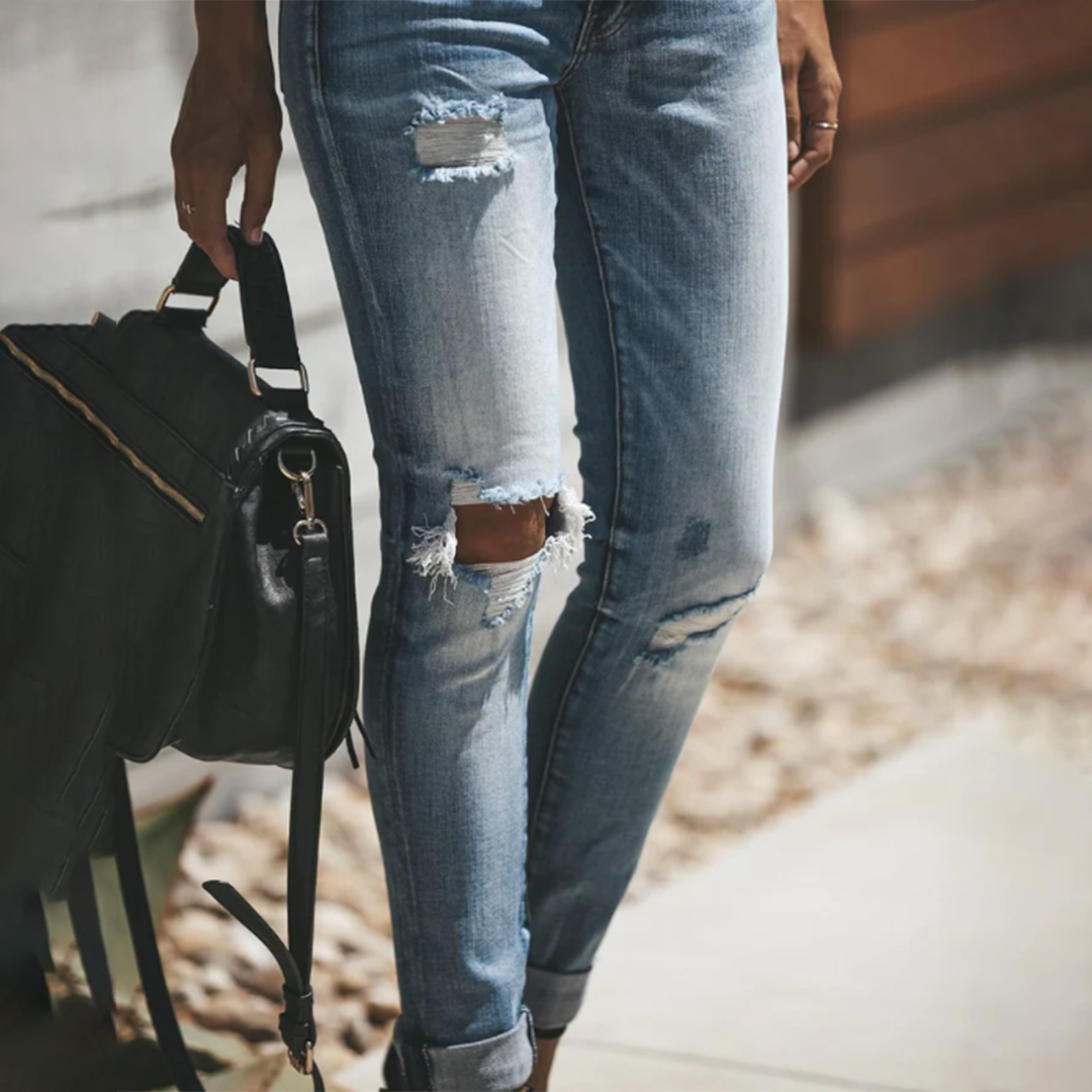 LISELOTTE - Vrouwen gescheurde zomerjeans