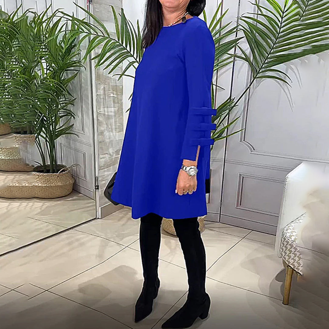 LAURENTIA - Casual zomerjurk met lange mouwen