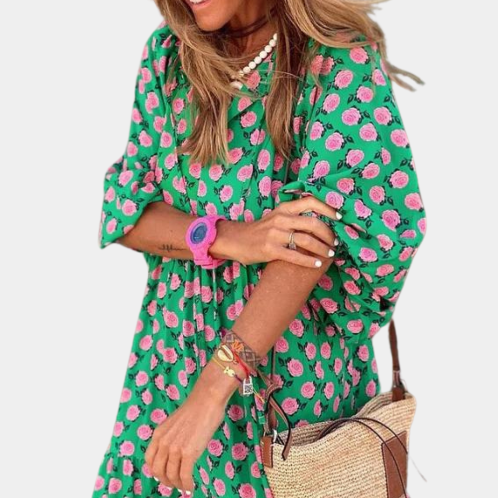 Katty - Trendy en comfortabele lange zomerjurk voor dames