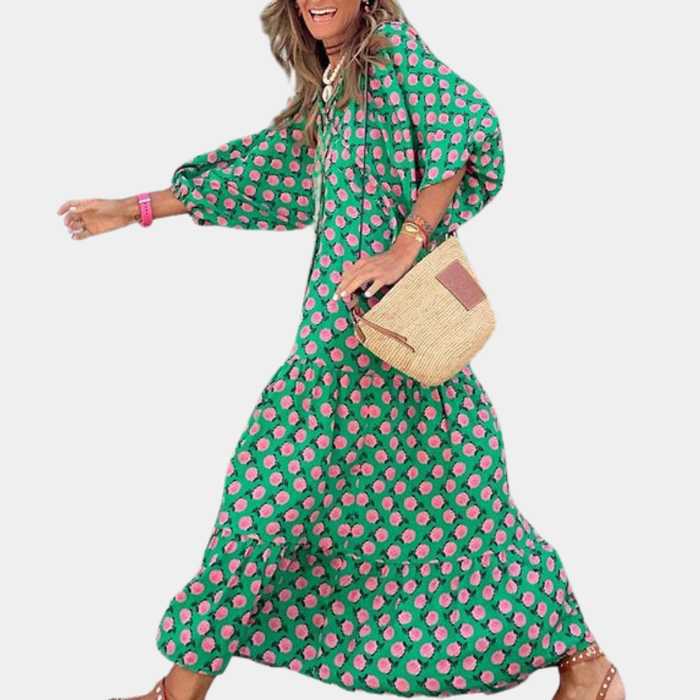Katty - Trendy en comfortabele lange zomerjurk voor dames