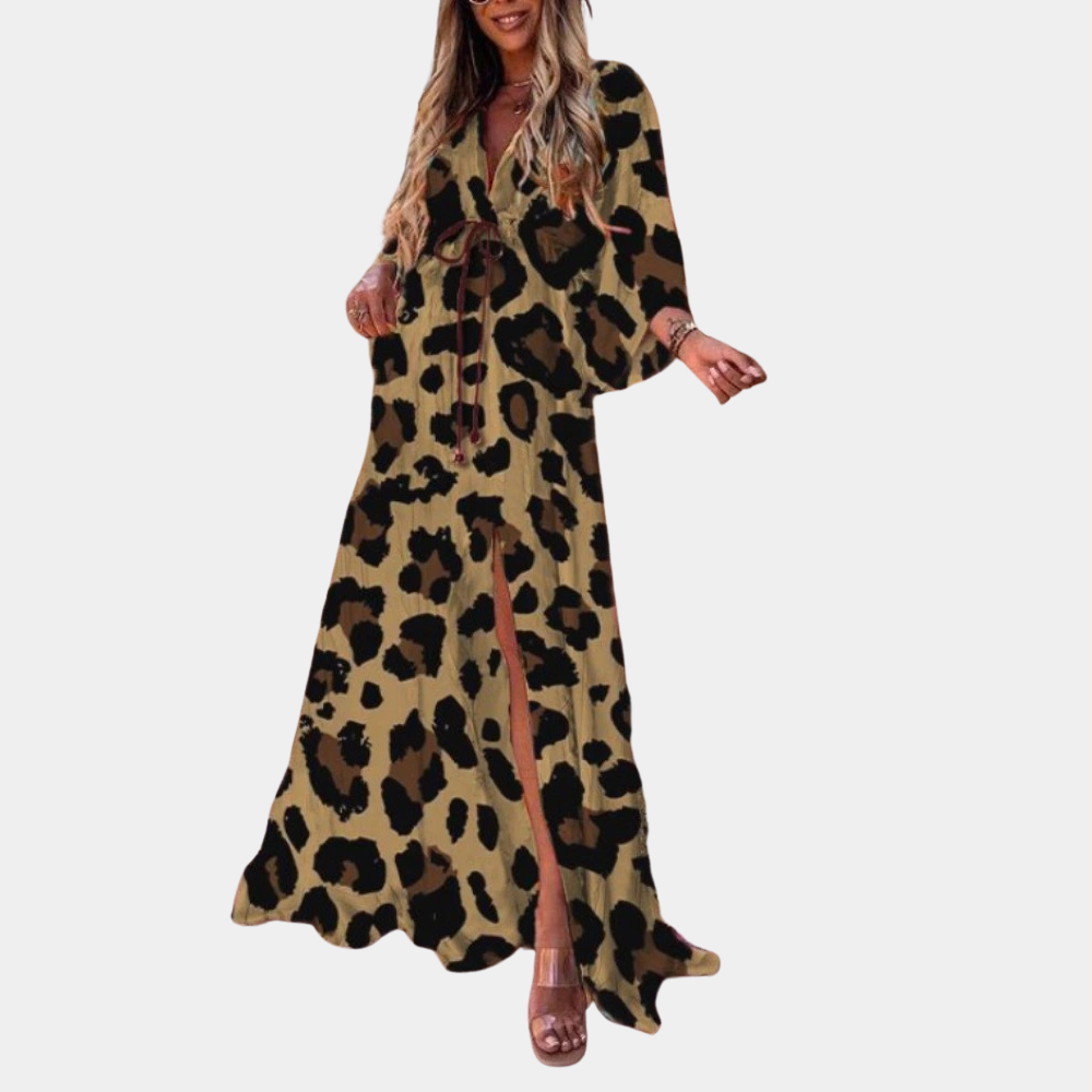 Kaitlin - Stijlvolle dames maxi-jurk met v-hals voor de zomer