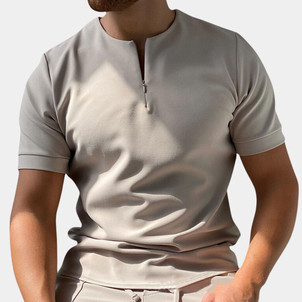 Kaiser - Casual herenoverhemd met rits voor de zomer