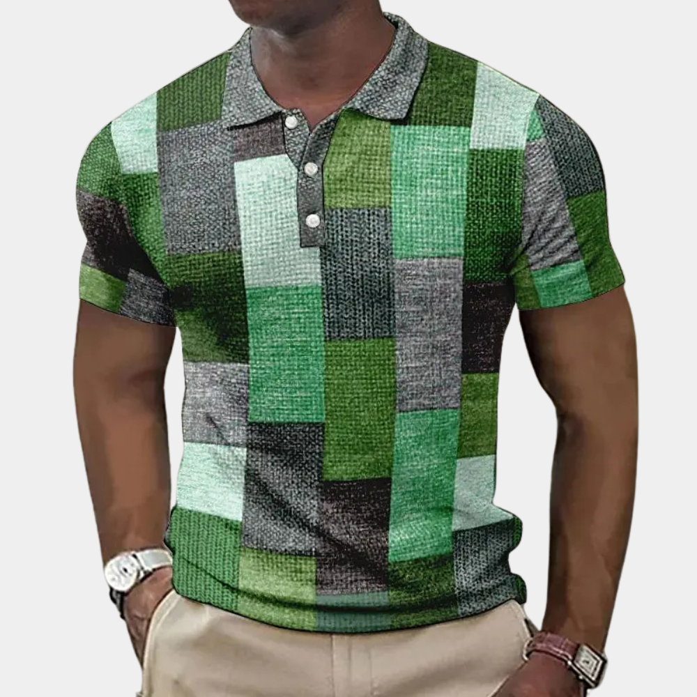 Kleurrijk zomers herenpoloshirt