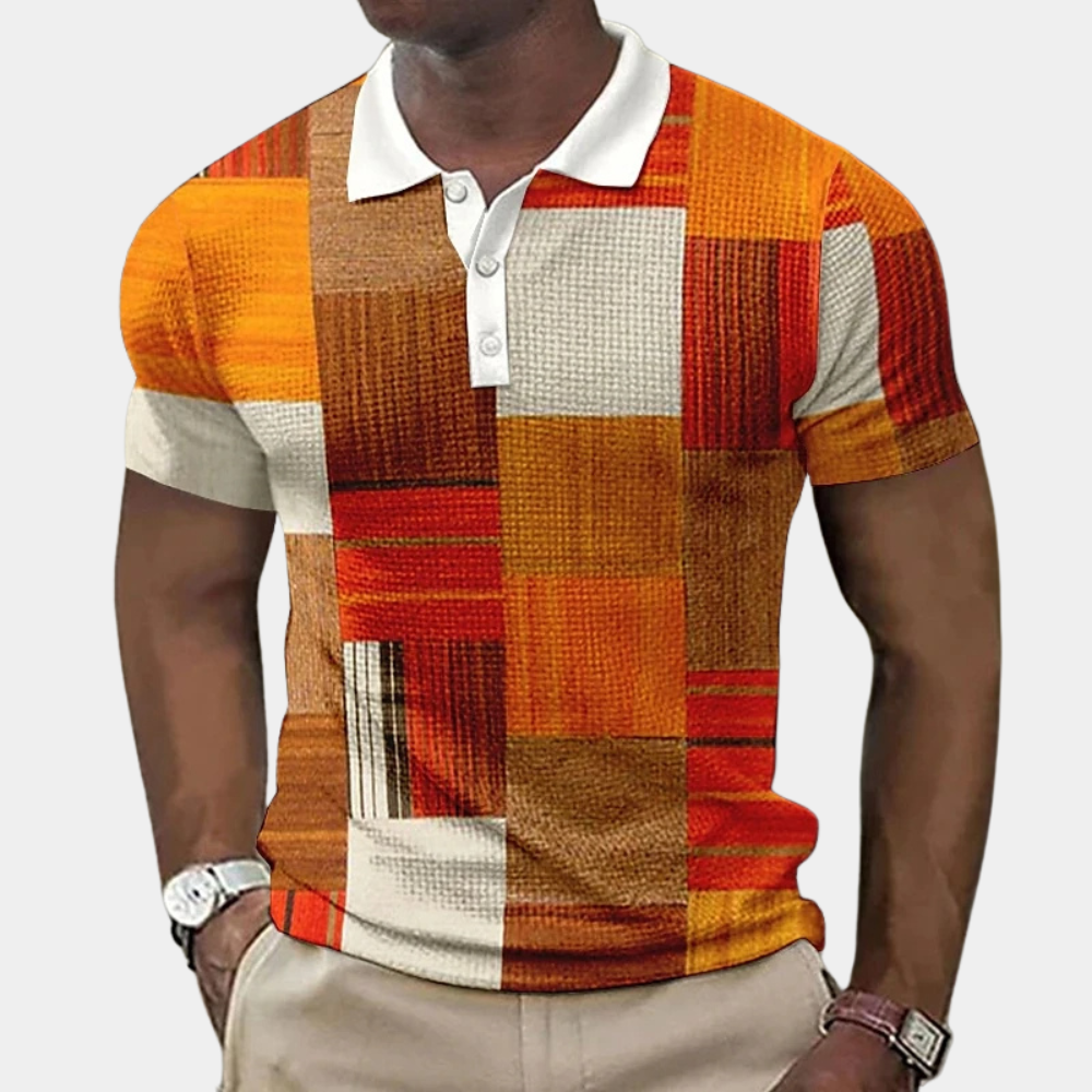 Kleurrijk zomers herenpoloshirt