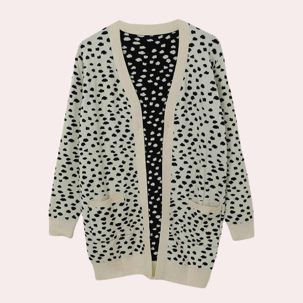Laila - Zomerse cardigan met lange mouwen en print voor dames