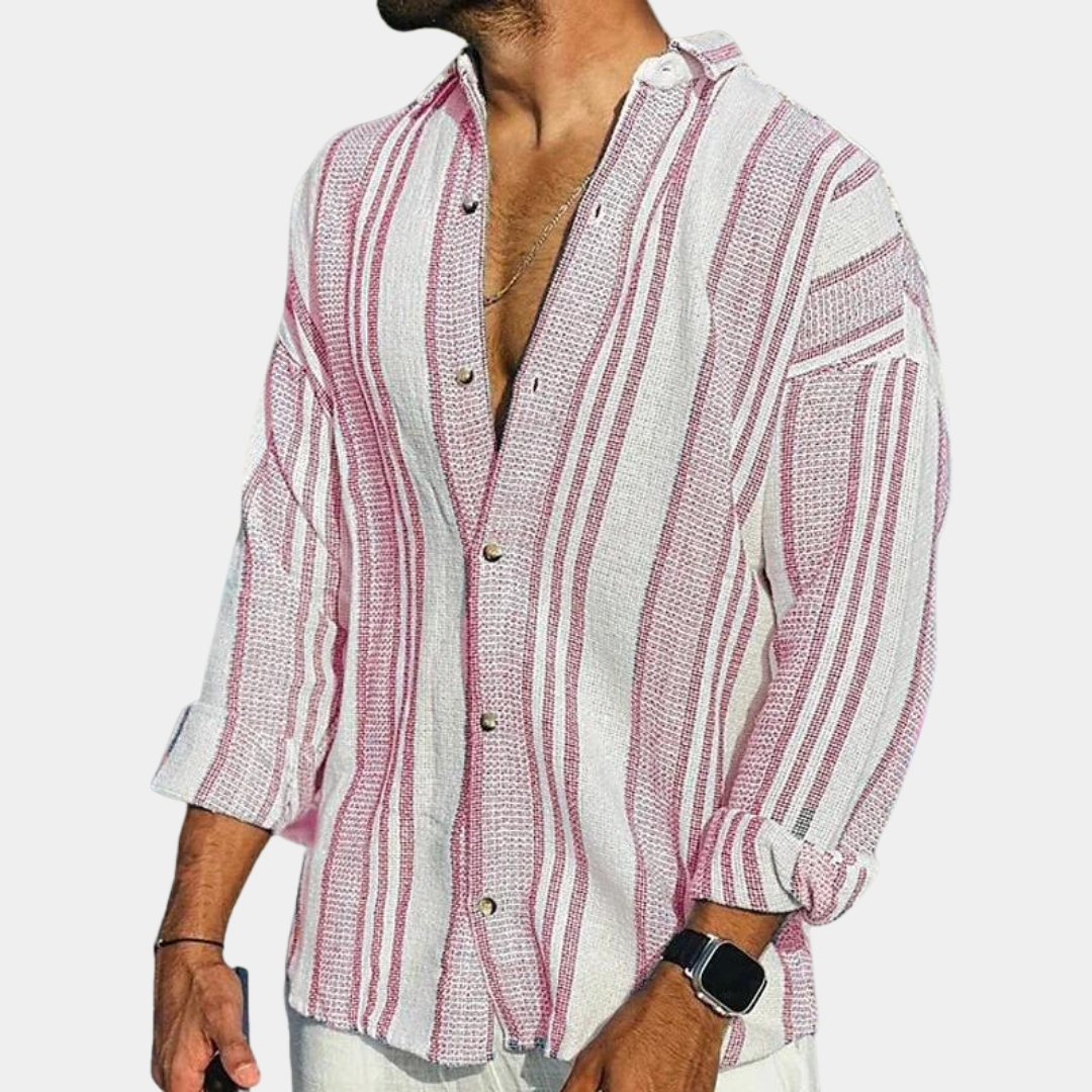 Adrian - Heren zomerse kustbries shirt
