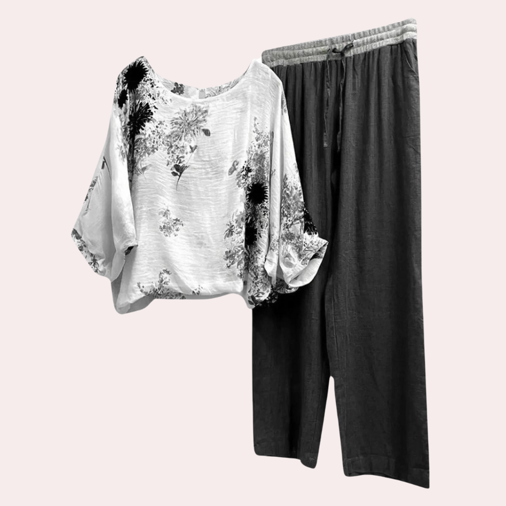 Annelore – Trendy Bloemenpatroon Dames Set voor de Zomer