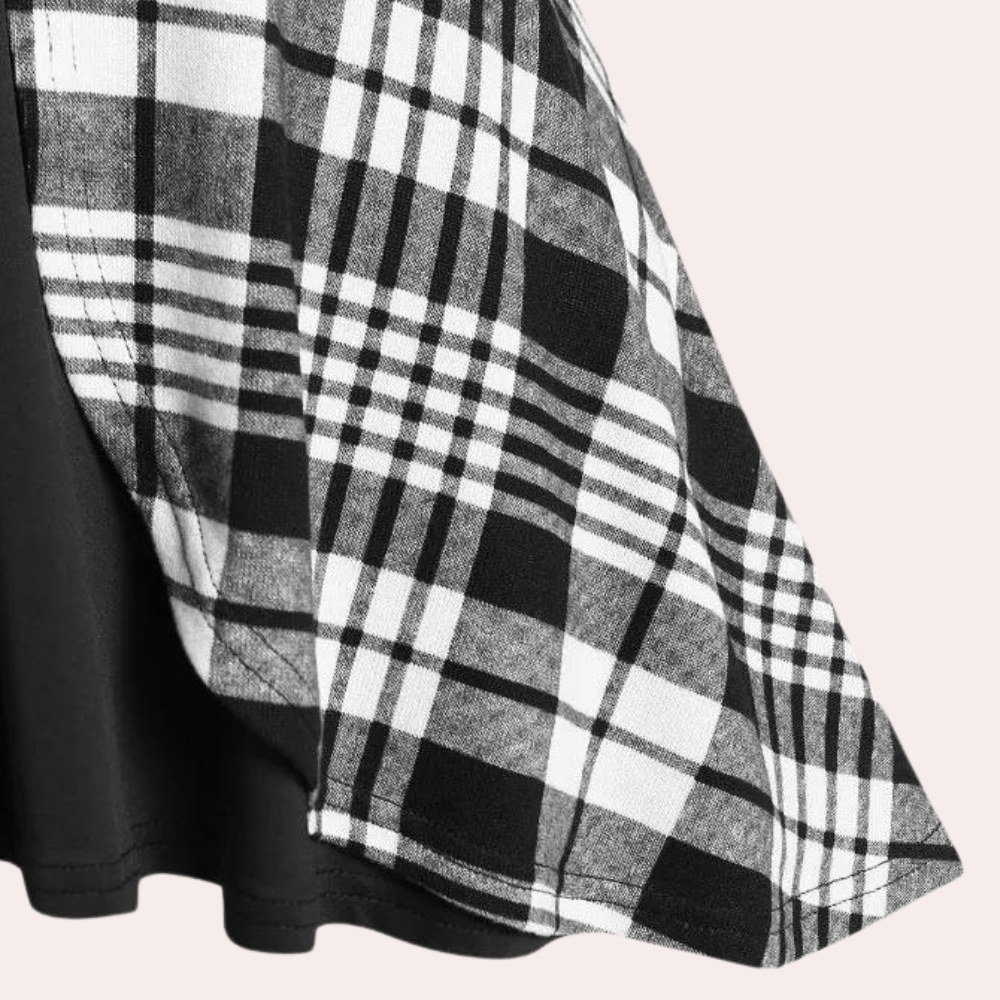 Andrada - Elegante zomerse geruite jurk voor dames