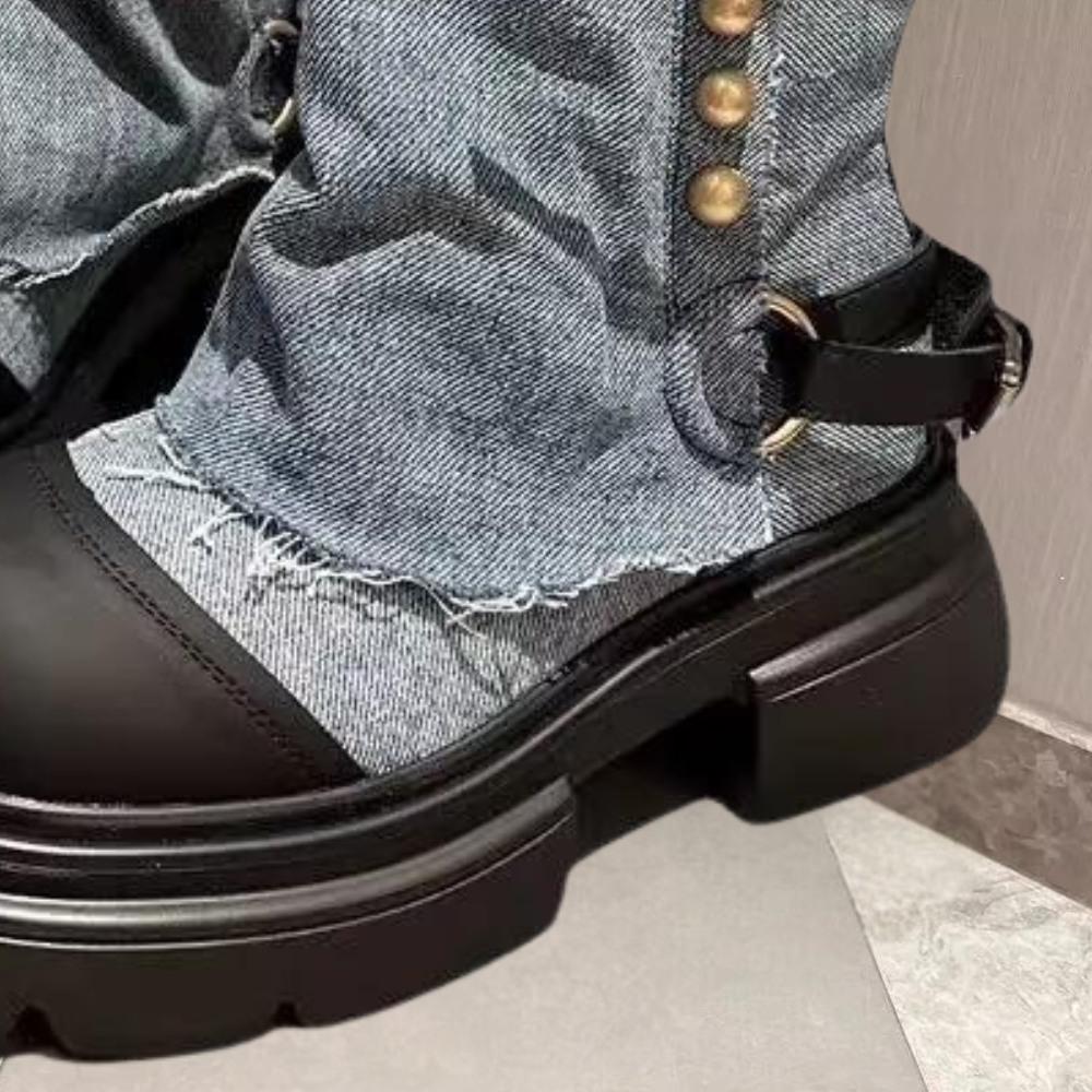 KEONA - Stijlvolle Denim Laarzen voor Dames - Perfect voor de Zomer