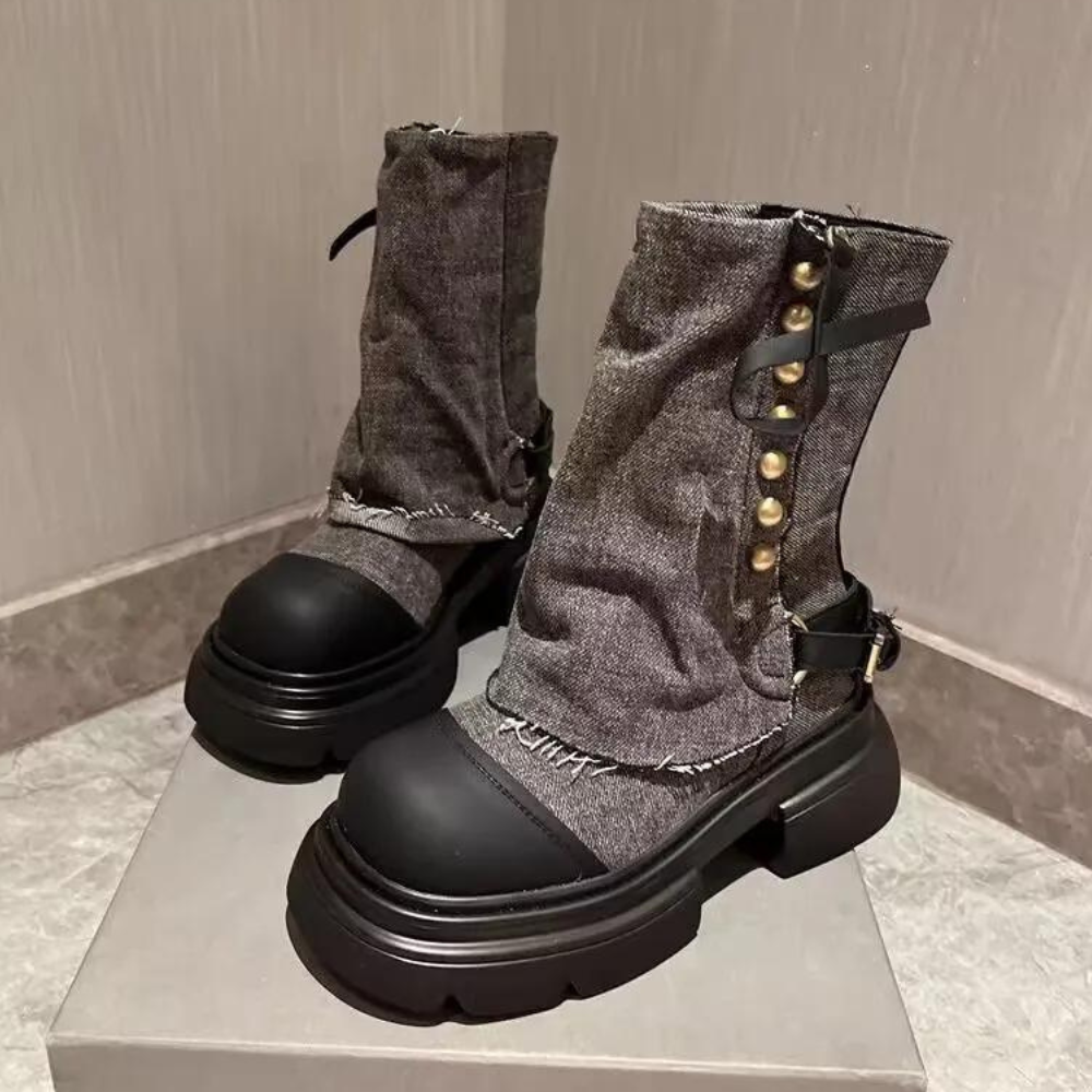 KEONA - Stijlvolle Denim Laarzen voor Dames - Perfect voor de Zomer