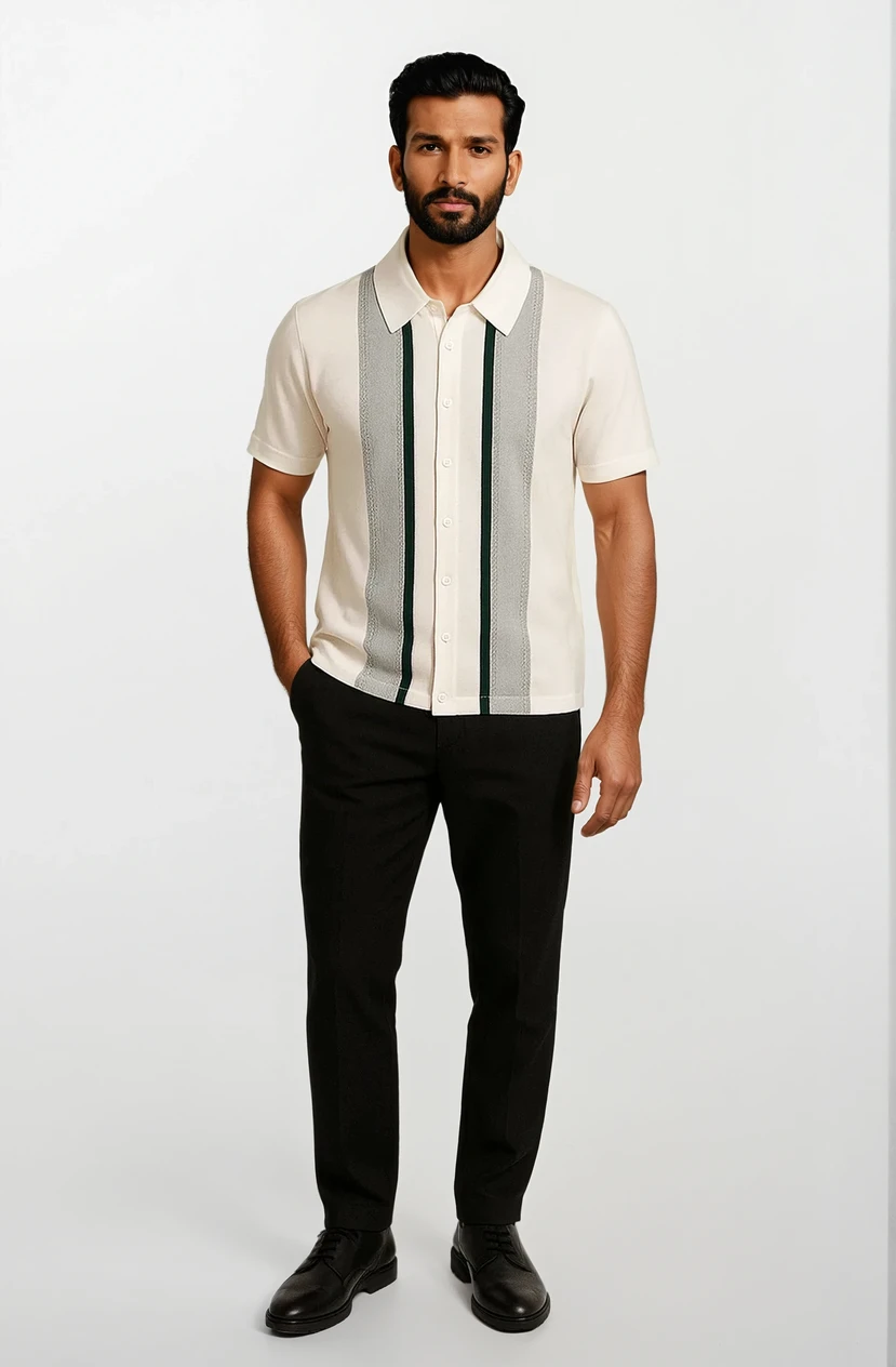 Essential Chemise à Rayures Manches Courtes