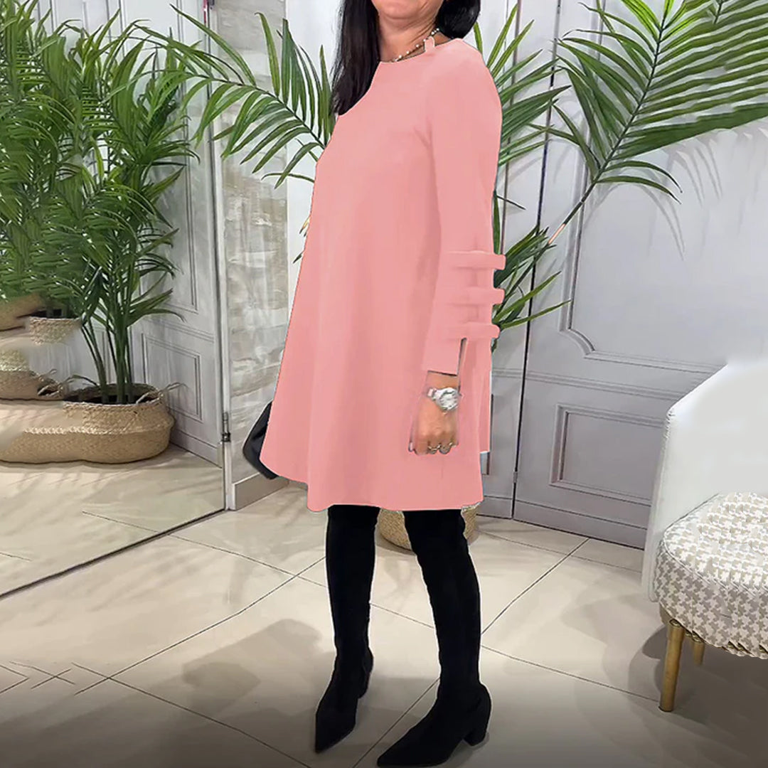 LAURENTIA - Casual zomerjurk met lange mouwen