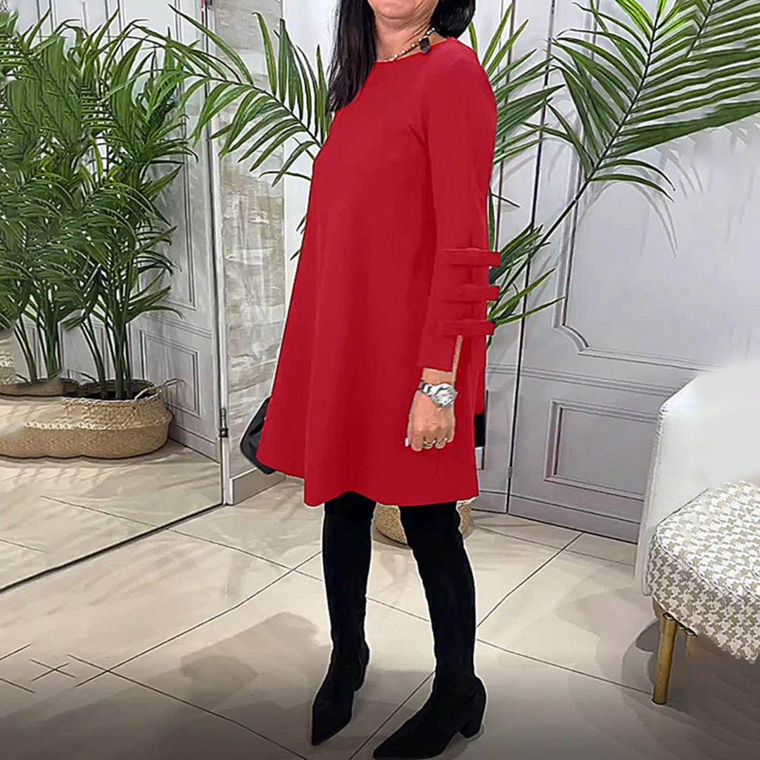 LAURENTIA - Casual zomerjurk met lange mouwen