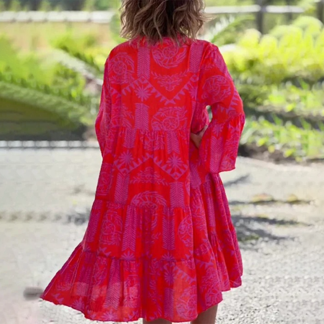 KATALEYA - Casual zomerse lente/zomer midi-jurk