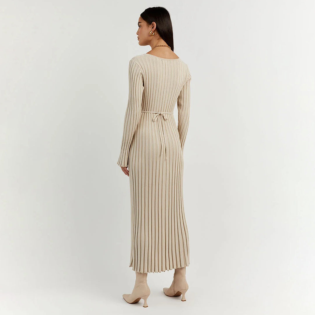 ABIGAIL - Luchtige gebreide maxi zomerjurk