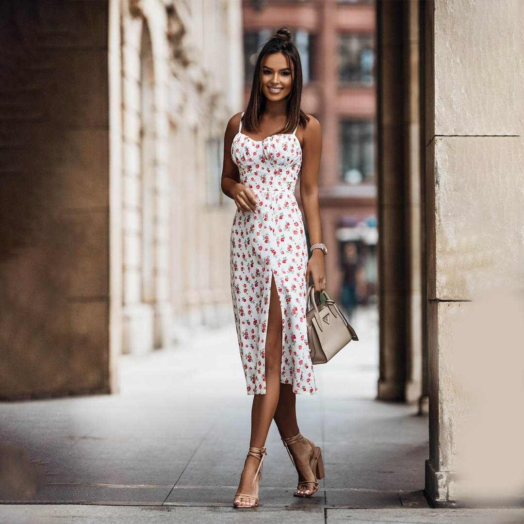 LENI - Zomerse maxi-jurk met split