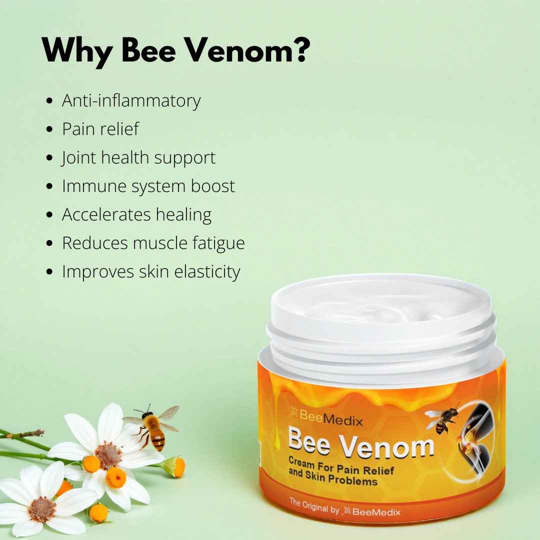 BeeMedix Bee Venom Cream For Pain Relief And Skin Problems (3.5 fl. oz.)