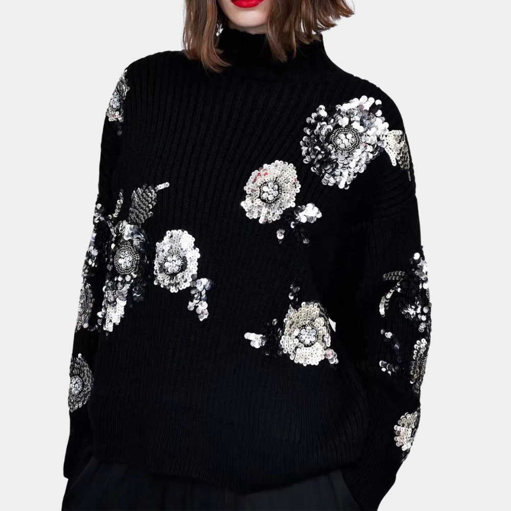 LAINI - Trendy Pailletten Trui voor Dames