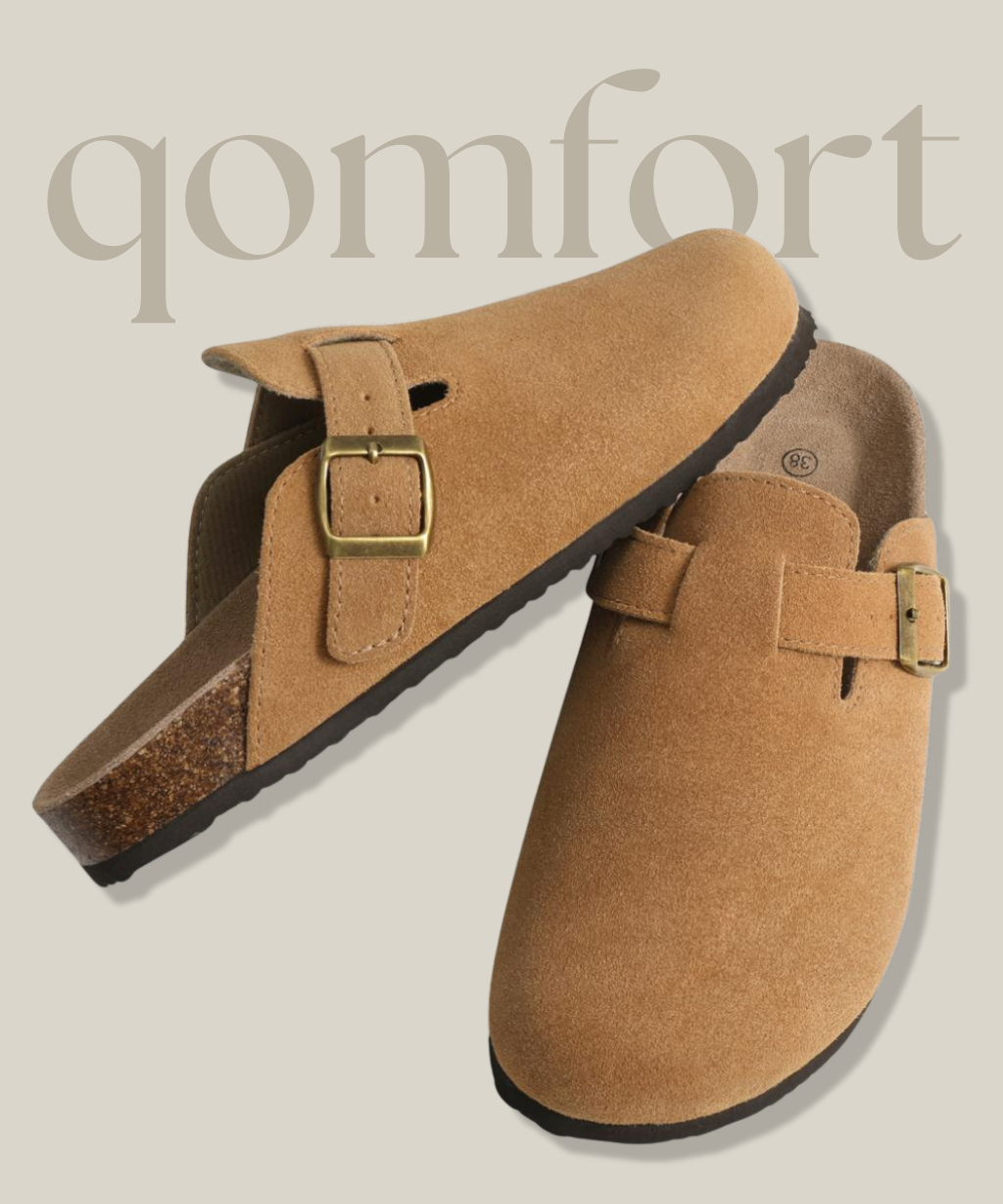 Genuine Suede Clogs by Qomfort