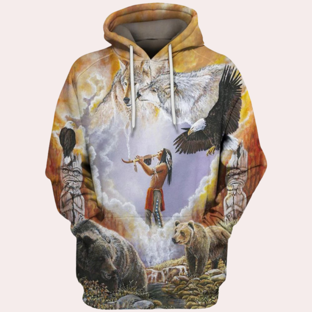 ALVARO - Comfortabele Bedrukte Zomer Hoodie voor Heren
