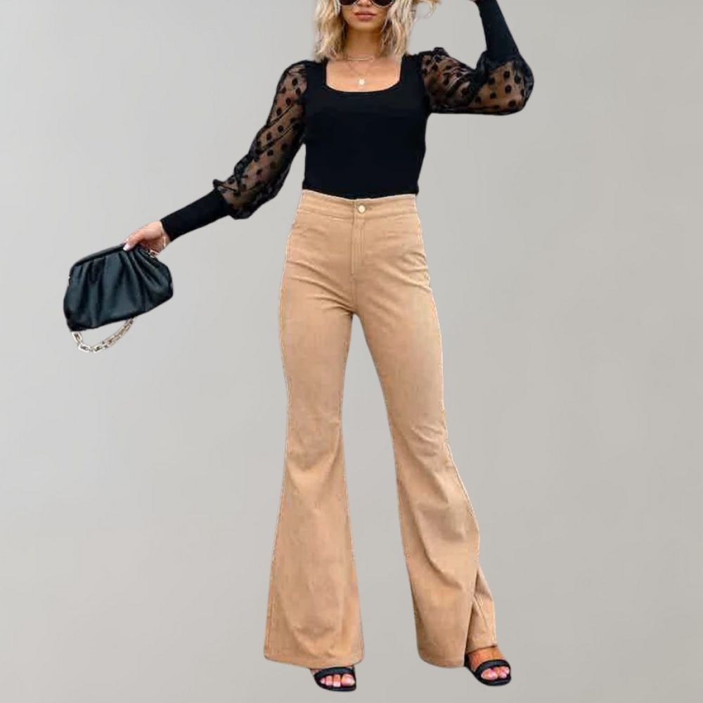 Abel - Trendy corduroy uitlopende zomerbroek