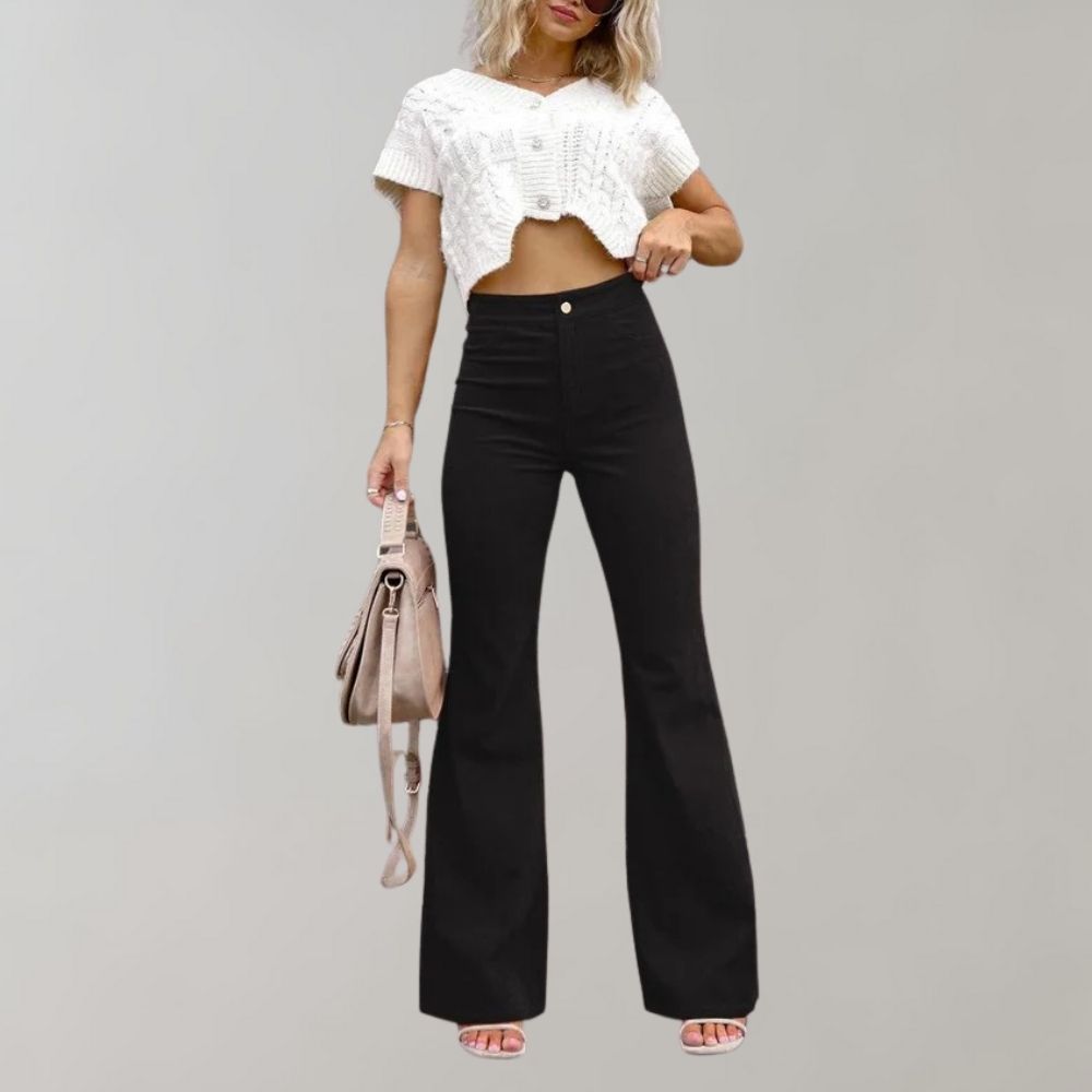 Abel - Trendy corduroy uitlopende zomerbroek