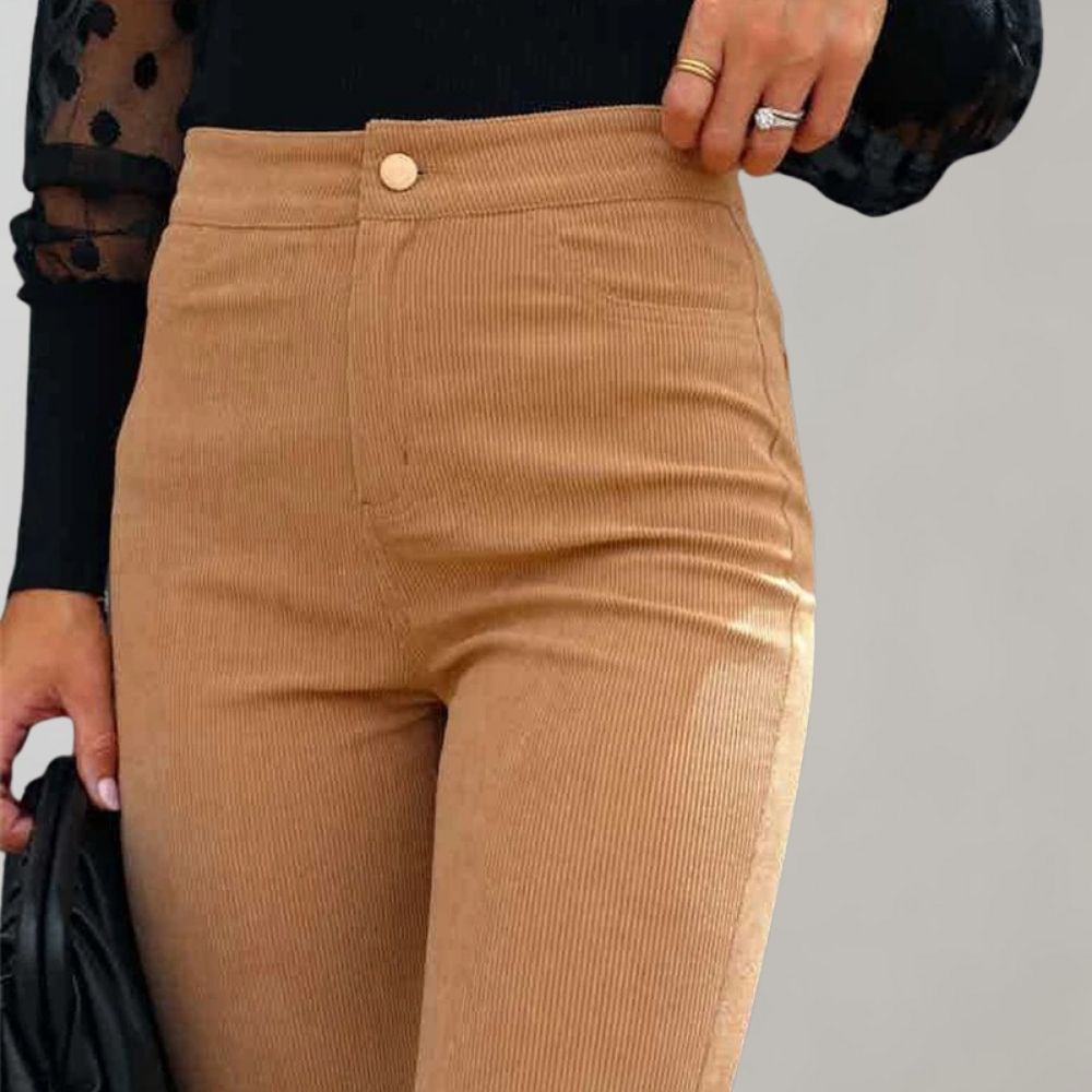 Abel - Trendy corduroy uitlopende zomerbroek