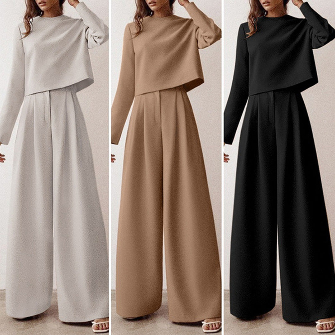KAMIYAH - Elegante zomerse tweedelige palazzo set