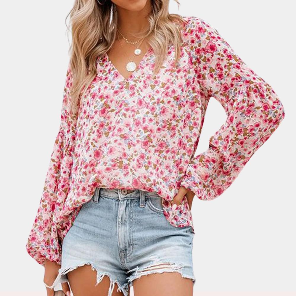 Amya - Dames blouse lange mouw - Zomerse stijl