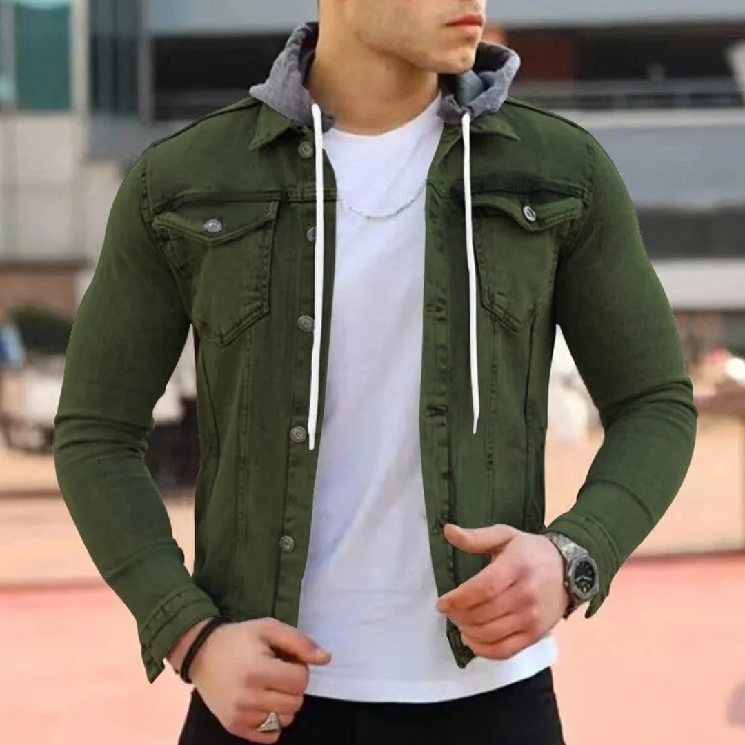KORATH - Zomerse denim hoodie shirt
