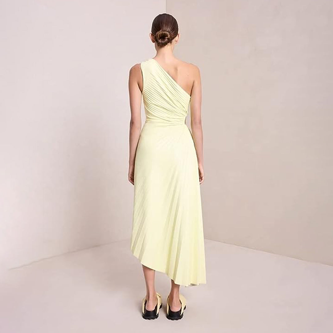 KARSYN - Elegante geplooide zomerjurk