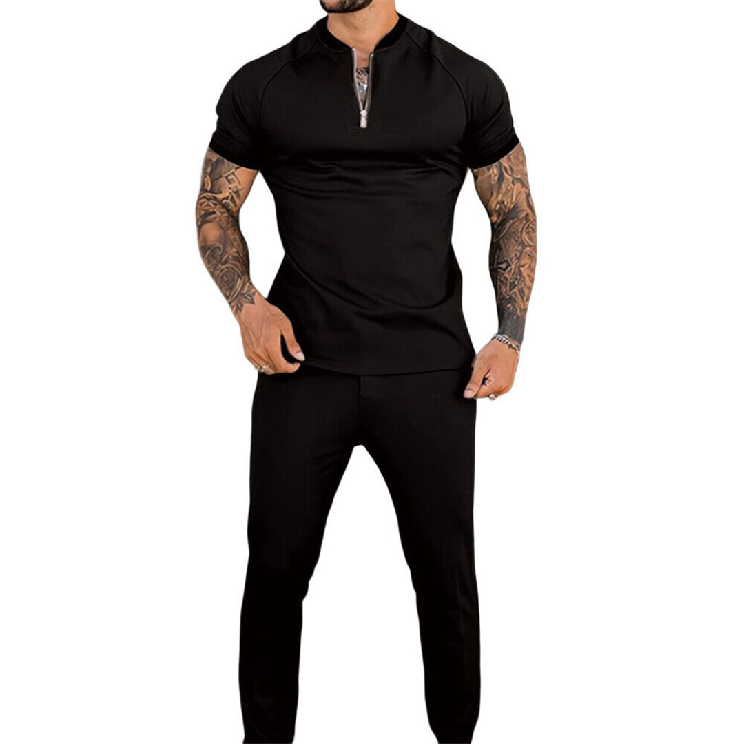ALEC - Slanke pasvorm casual set voor de zomer