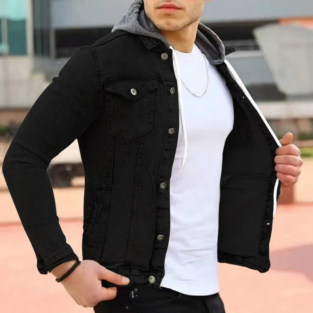 KORATH - Zomerse denim hoodie shirt