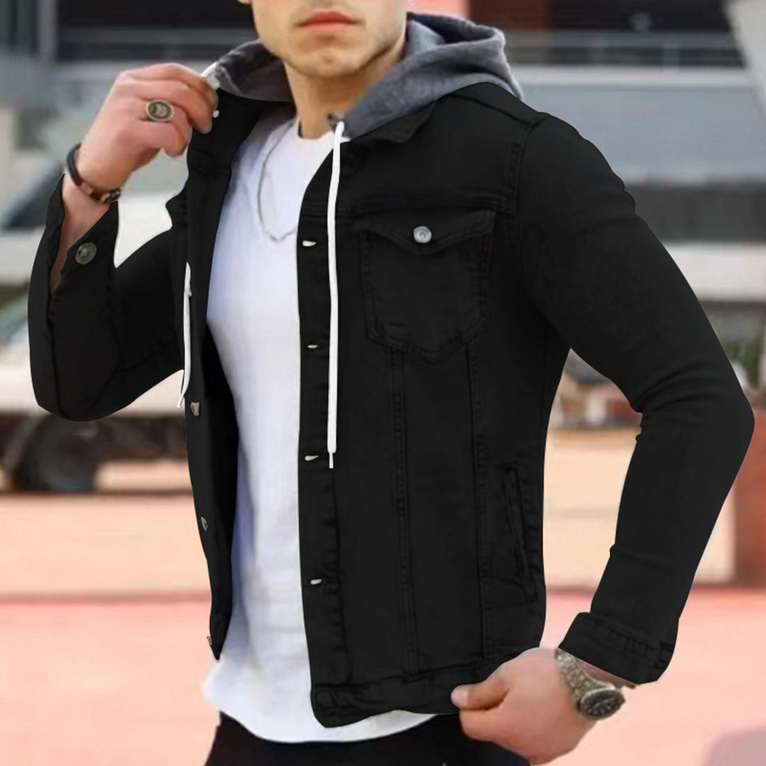 KORATH - Zomerse denim hoodie shirt