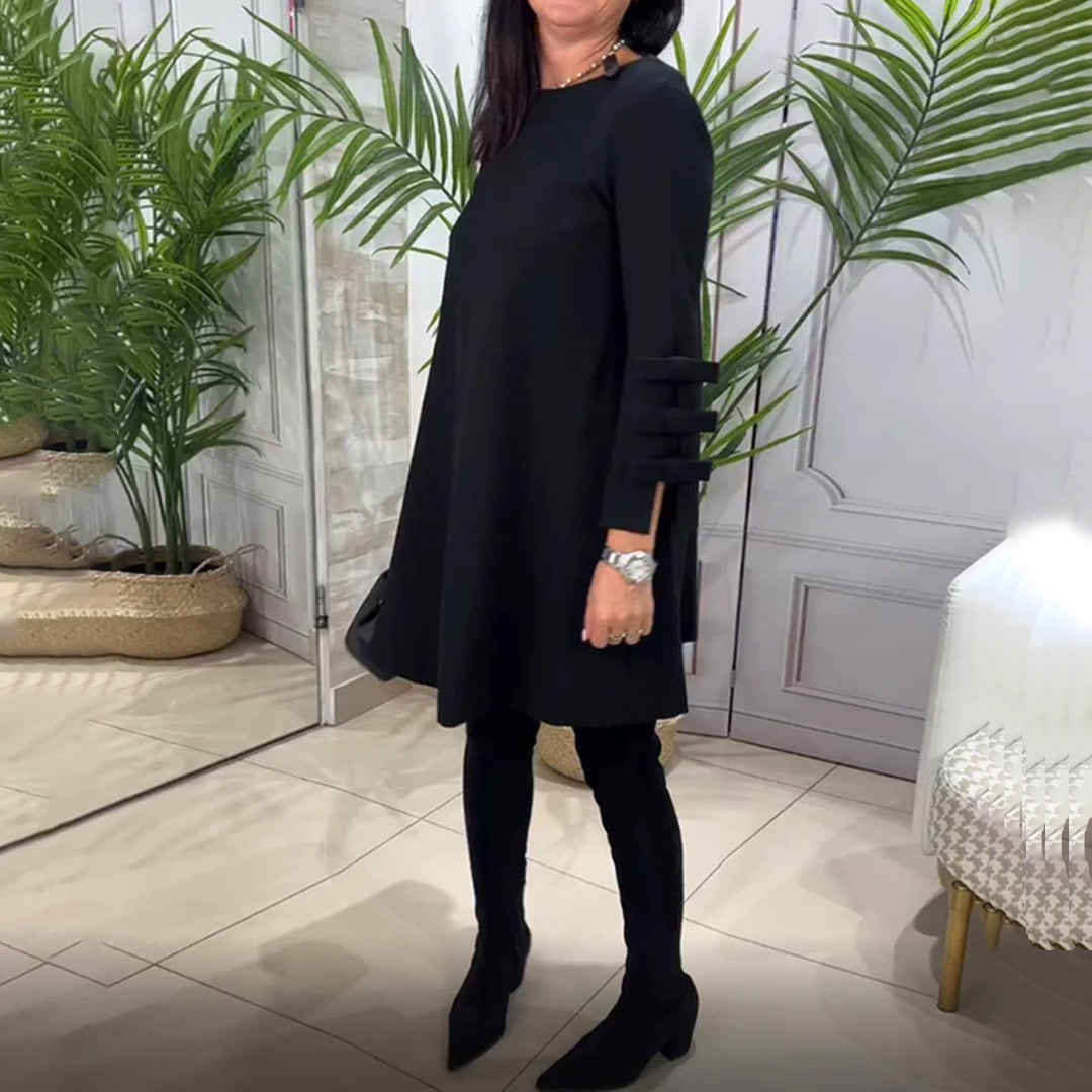 LAURENTIA - Casual zomerjurk met lange mouwen