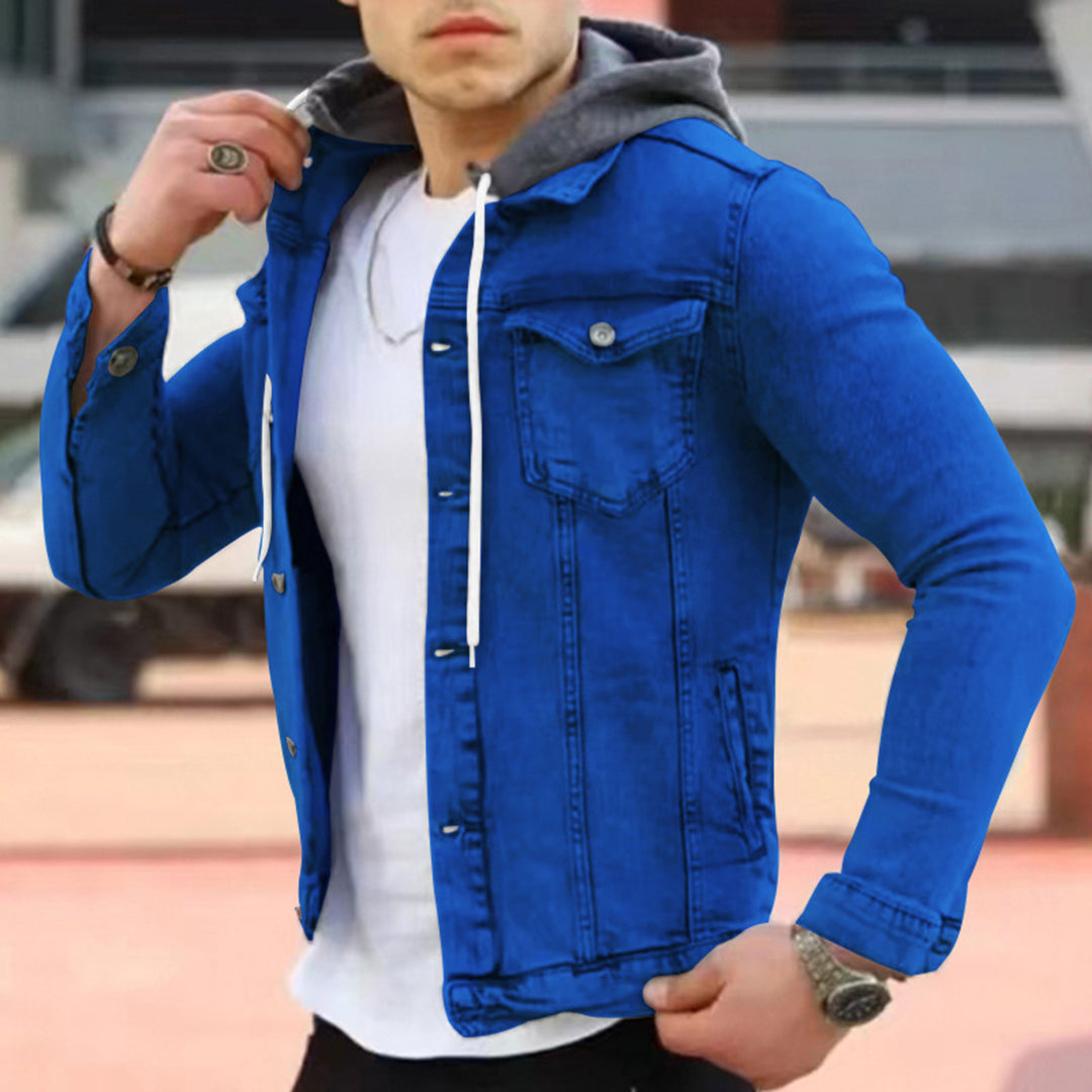 KORATH - Zomerse denim hoodie shirt