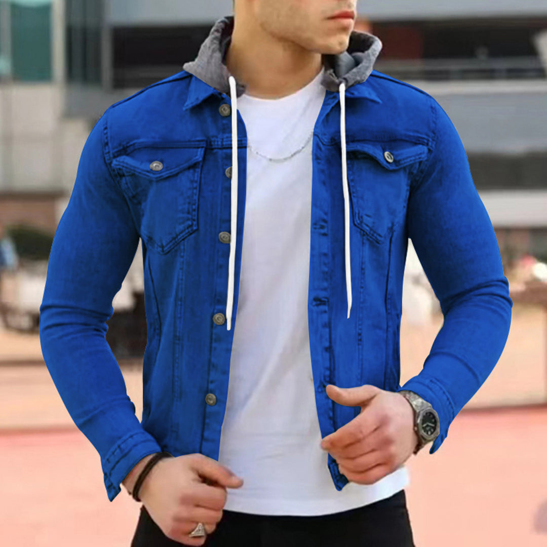 KORATH - Zomerse denim hoodie shirt