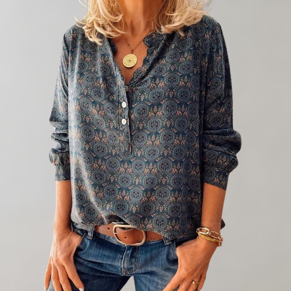 Amalie - Vintage damesblouse voor de zomer