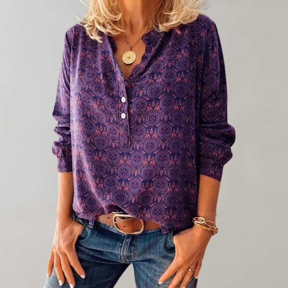 Amalie - Vintage damesblouse voor de zomer