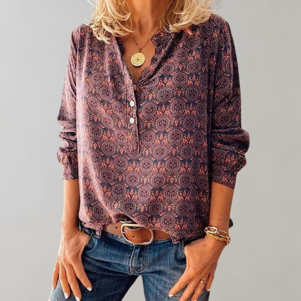 Amalie - Vintage damesblouse voor de zomer