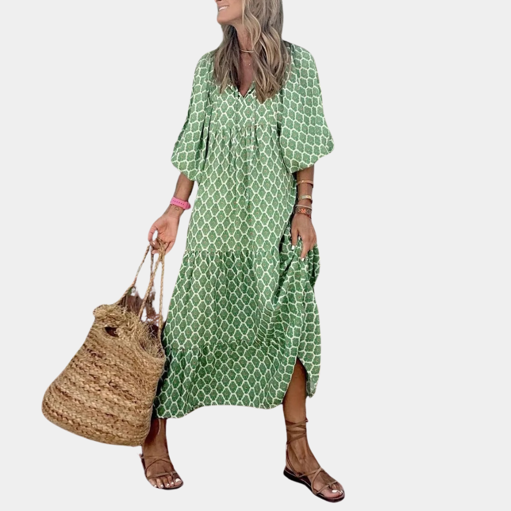 Katty - Trendy en comfortabele lange zomerjurk voor dames