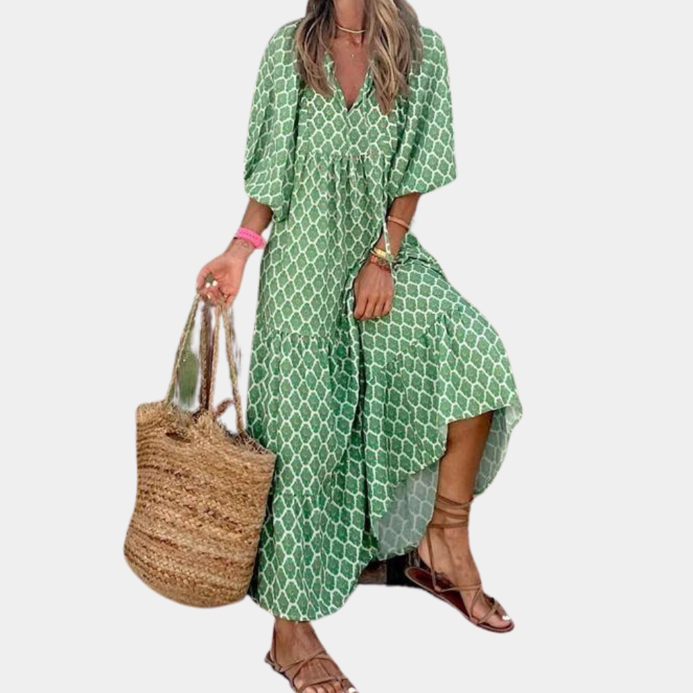 Katty - Trendy en comfortabele lange zomerjurk voor dames