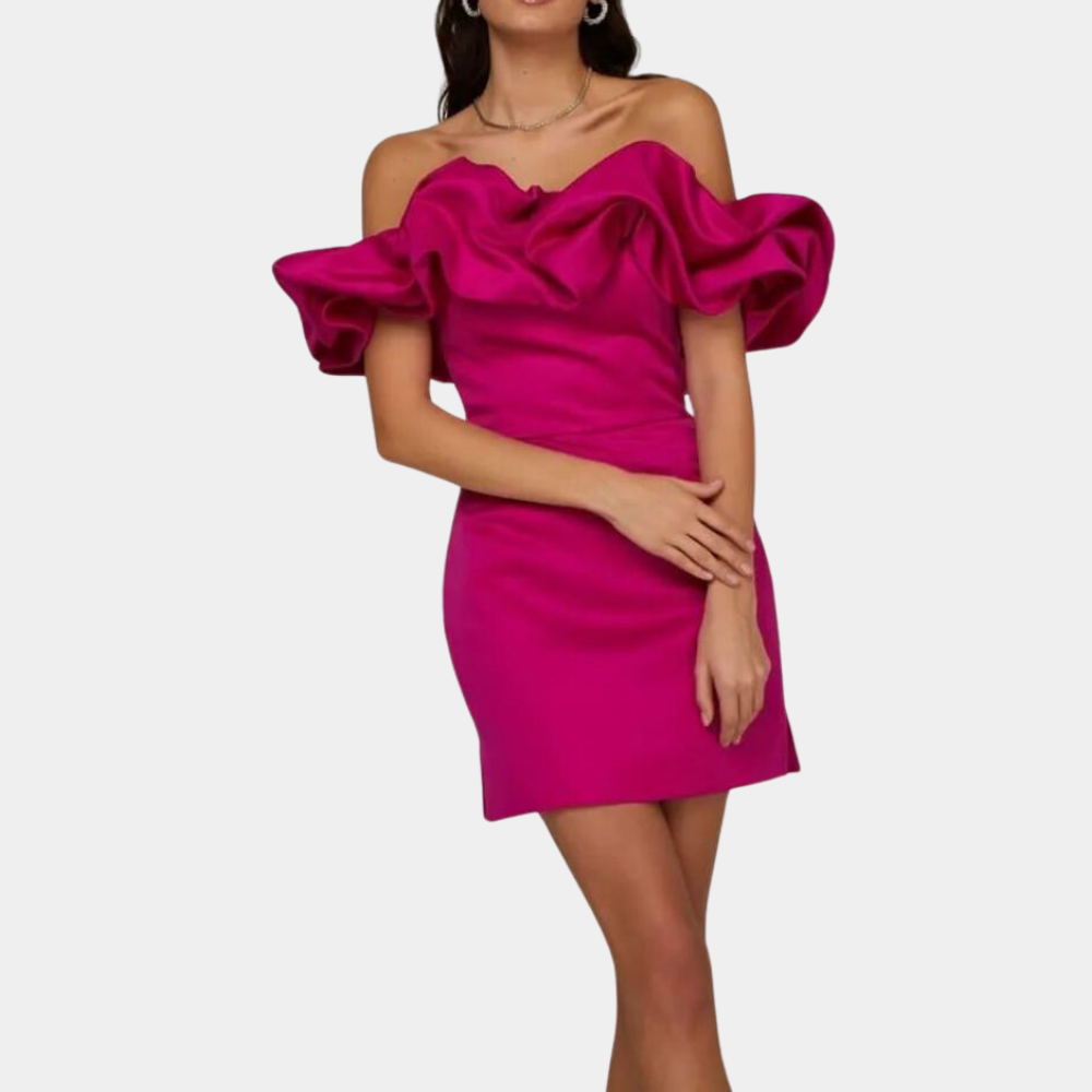 Ambre - Zomerse dames mini jurk met ruches