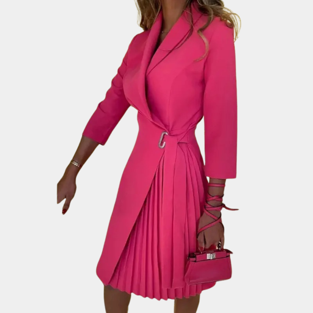 Lilou - Elegante geplooide damesjurk voor de zomer