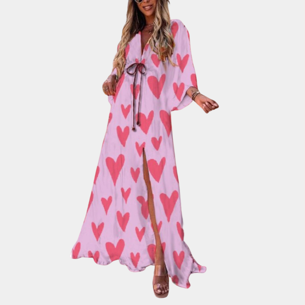 Kaitlin - Stijlvolle dames maxi-jurk met v-hals voor de zomer