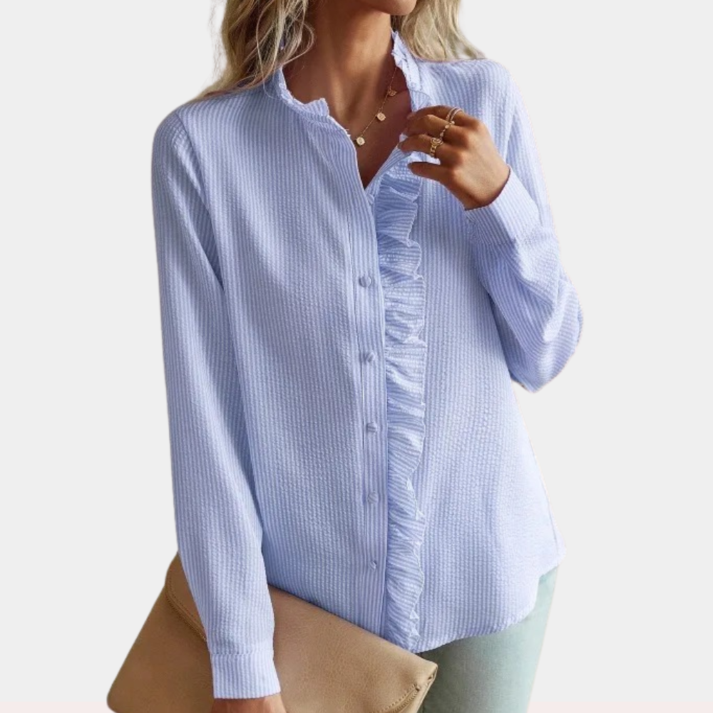 Alicia - Stijlvolle en gestreepte lente- en zomerblouse