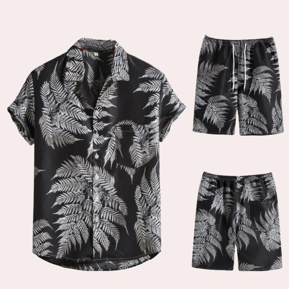 Amedeo - Tweedelige Hawaiian herenset voor de zomer