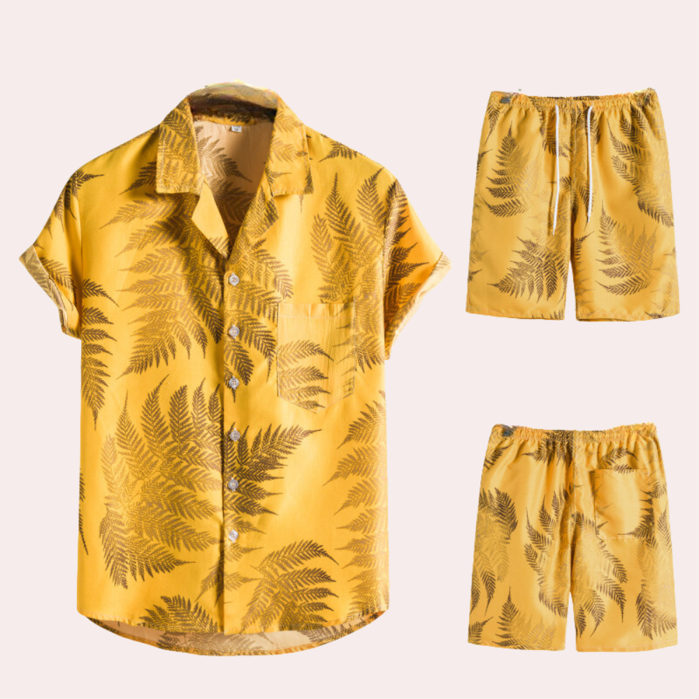 Amedeo - Tweedelige Hawaiian herenset voor de zomer