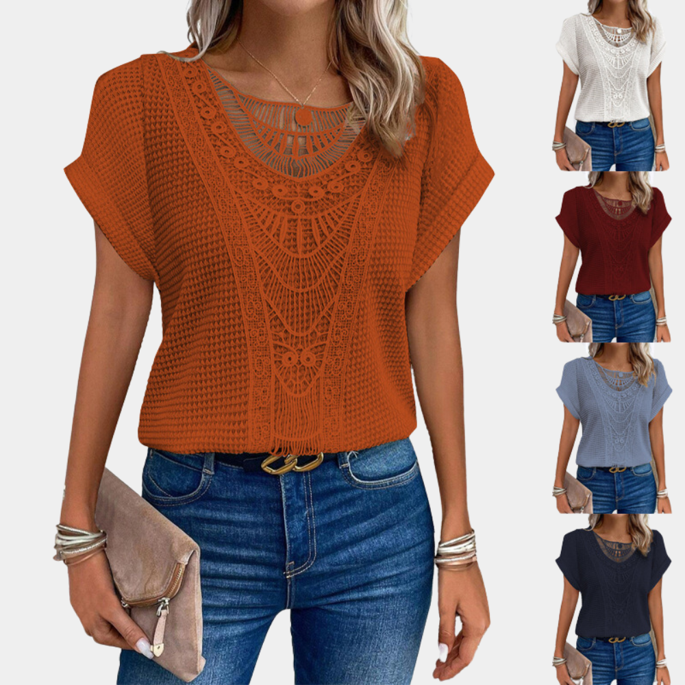 Lazda - Stijlvol Zomert-shirt met ronde hals